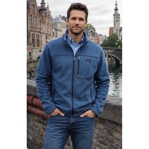 The North Face Mens Fleece Jacket Blue Heathered Full Zip M 
Cabincore ski